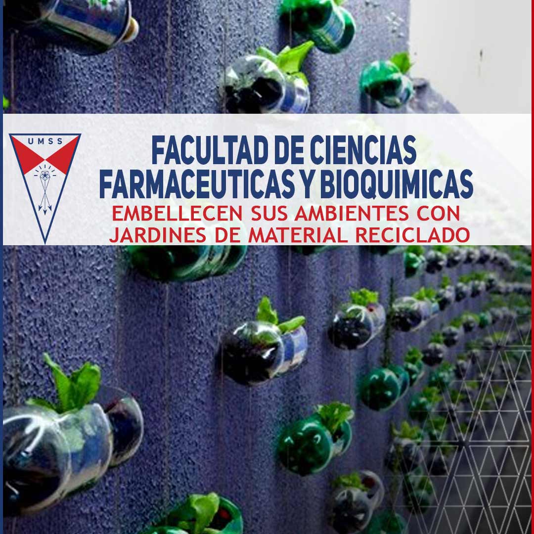 La Fac. de Cs. Farmacéuticas y Bioquímicas Embellece sus Jardines con Material Reciclado