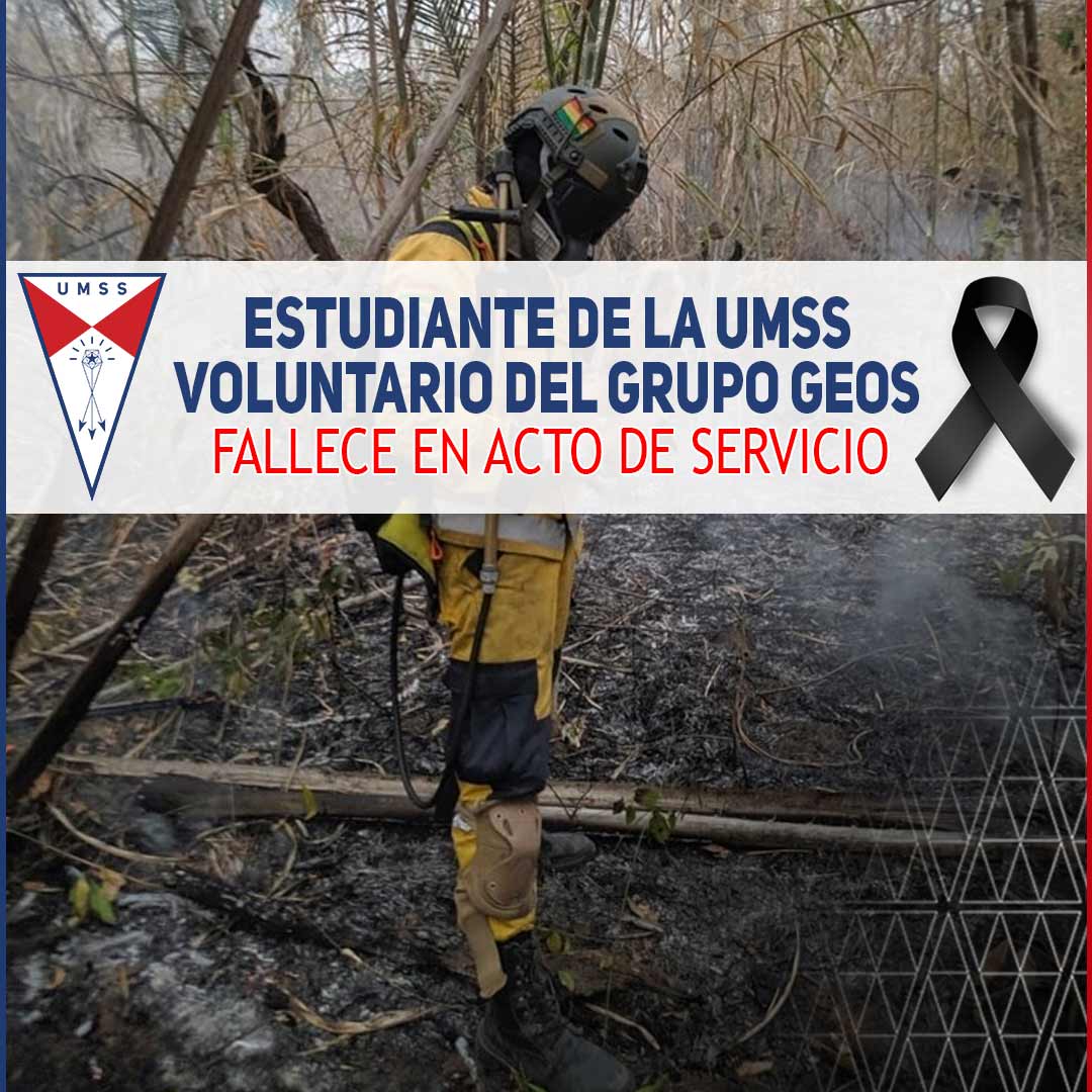 Estudiante de la UMSS, Voluntario del Grupo GEOS Fallece en acto de servicio