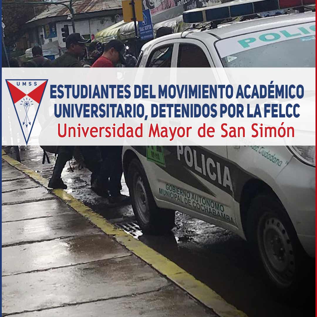 Estudiantes del Movimiento Académico Universitario detenidos por la FELCC
