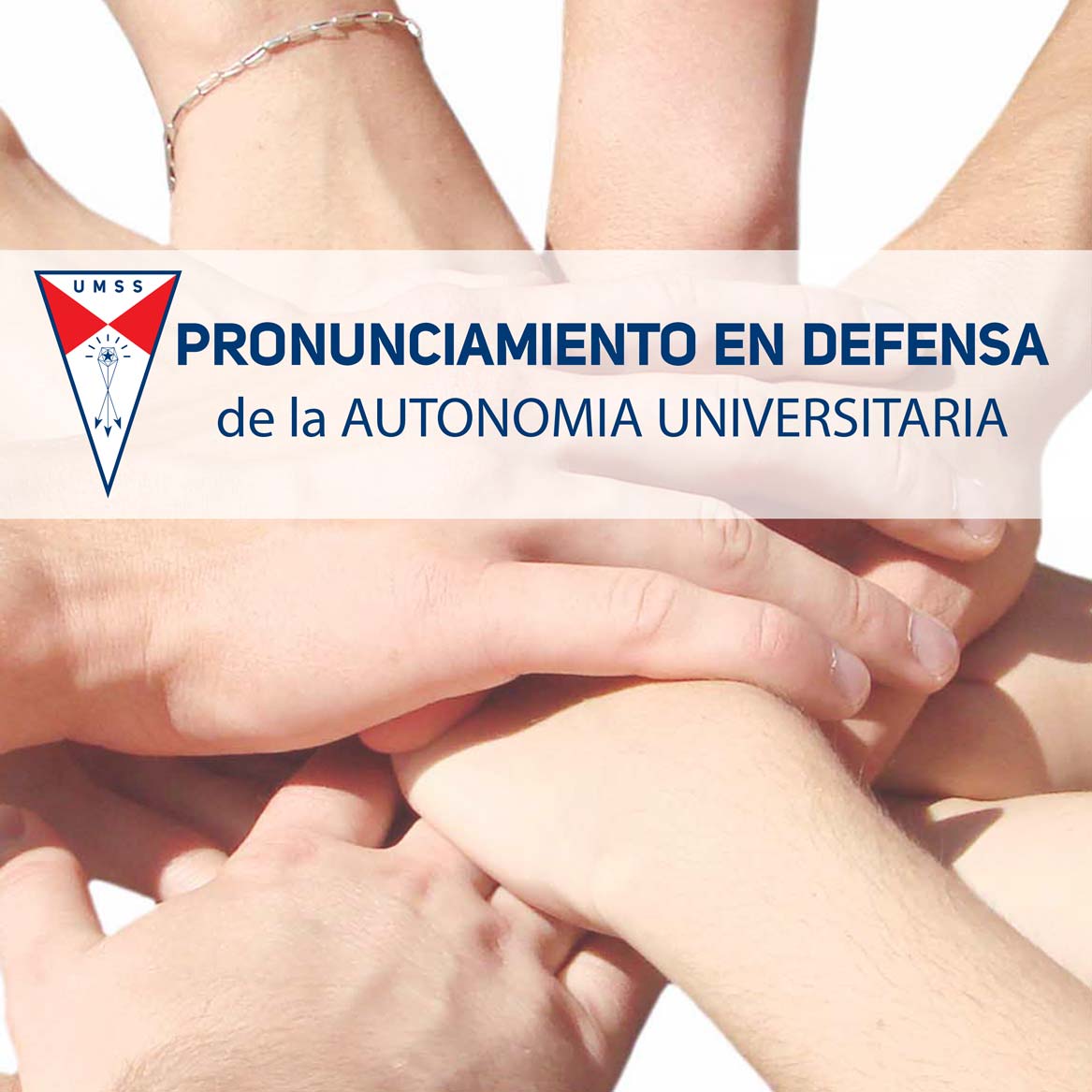 Miembros de la comunidad de la UMSS se pronuncian en defensa de la Institucionalidad Universitaria